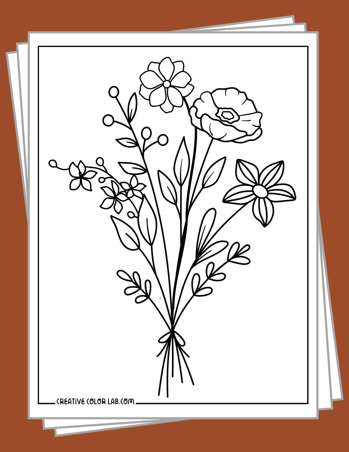 free coloring pages of flowers
