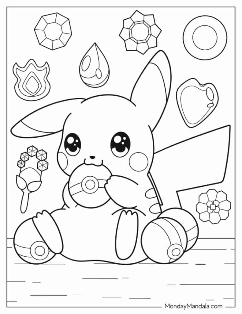 38 Pikachu Coloring Pages Free PDF Printables  38 Pikachu Coloring Pages Free PDF Printables