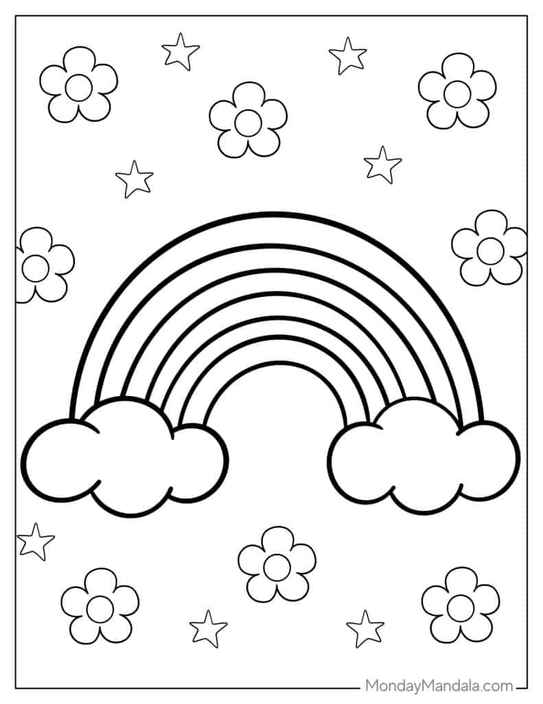 39 Rainbow Coloring Pages Free PDF Printables  39 Rainbow Coloring Pages Free PDF Printables