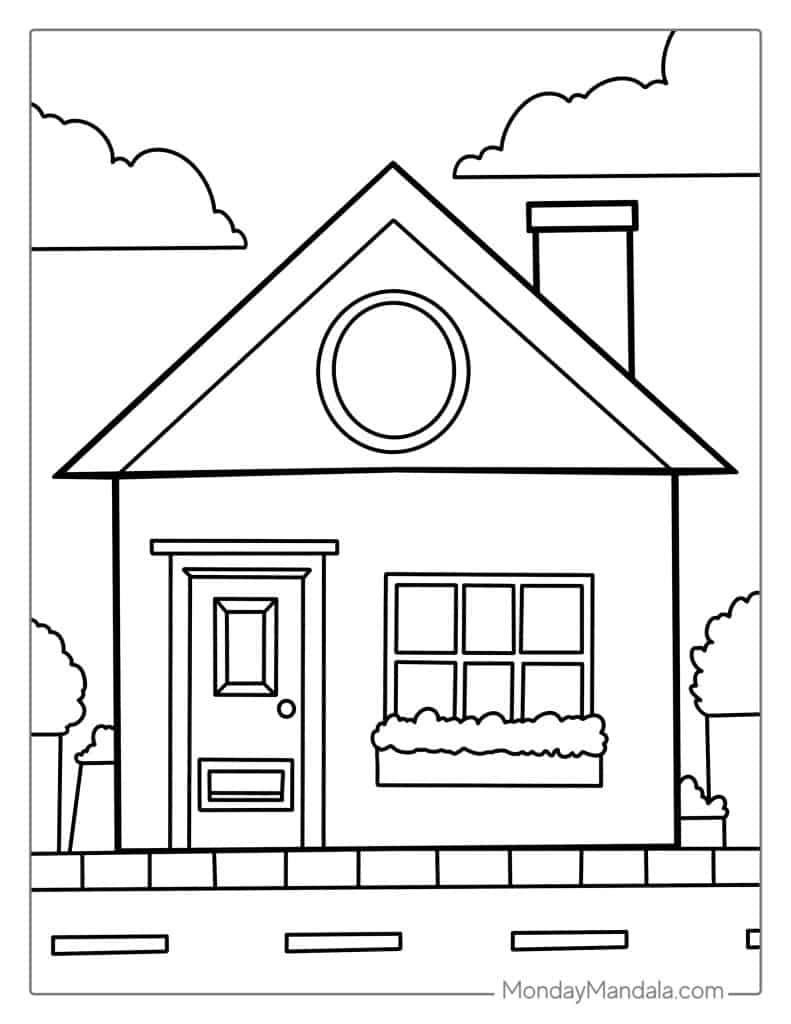 40 House Coloring Pages Free PDF Printables  40 House Coloring Pages Free PDF Printables