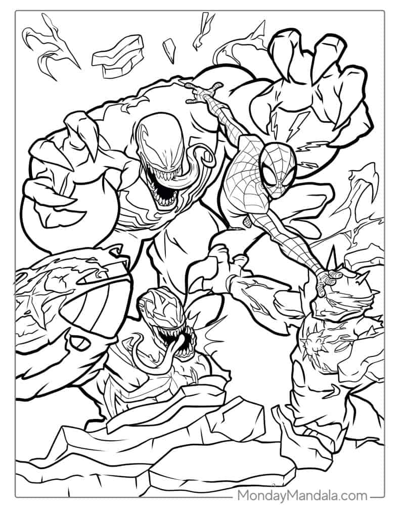 40 Spider Man Coloring Pages Free PDF Printables
