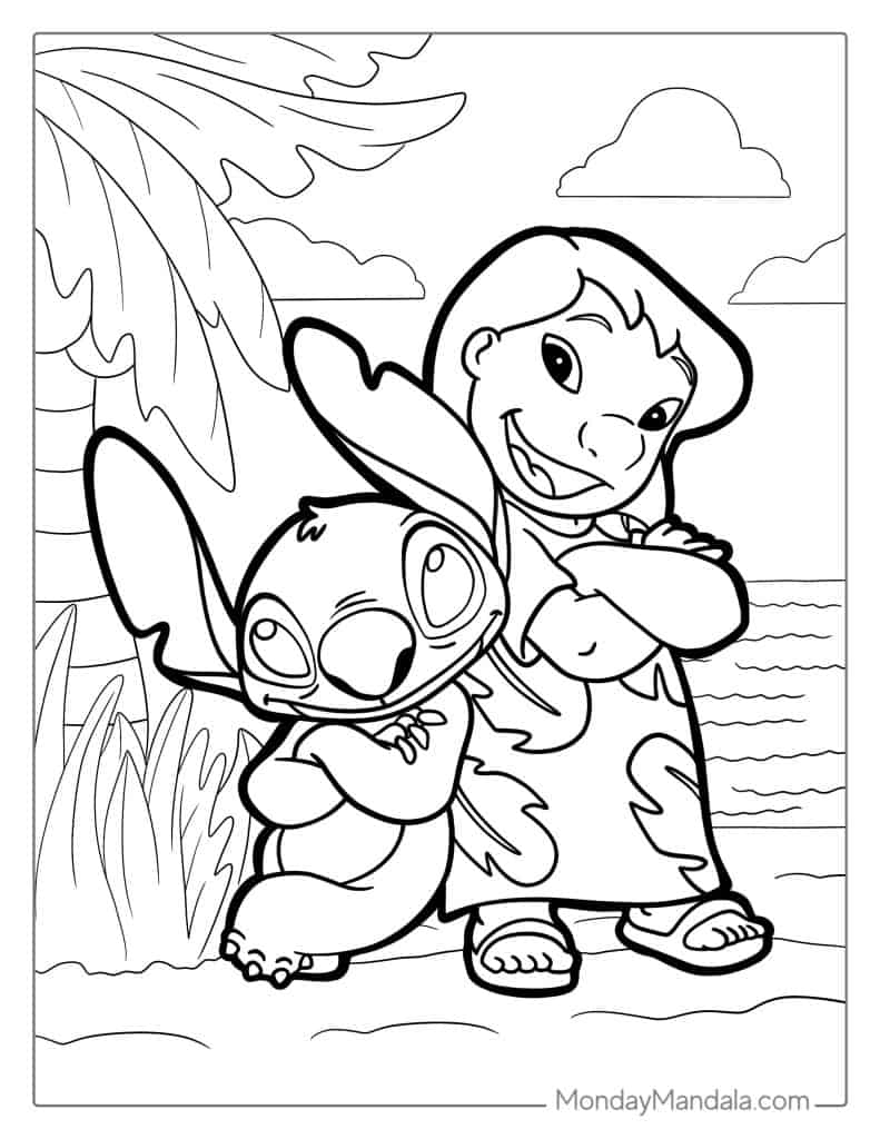 42 Lilo Stitch Coloring Pages Free PDF Printables