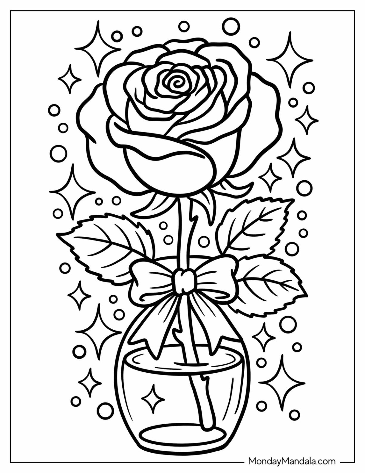 coloring pages of a rose coloring pages of a rose