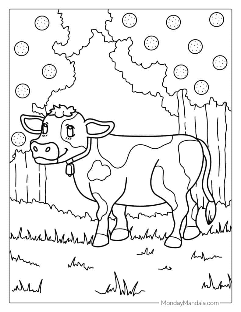 coloring sheet of a cow coloring sheet of a cow