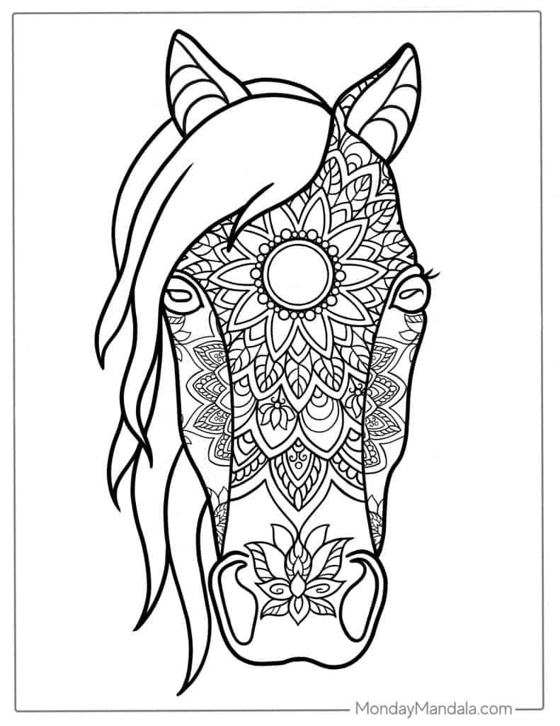 horse coloring pages for adults horse coloring pages for adults