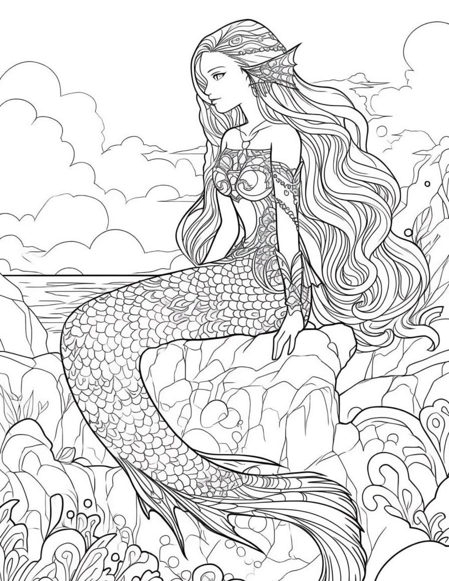 44 Mermaid Coloring Pages For Kids And Adults Our Mindful Life 44 Mermaid Coloring Pages For Kids And Adults Our Mindful Life