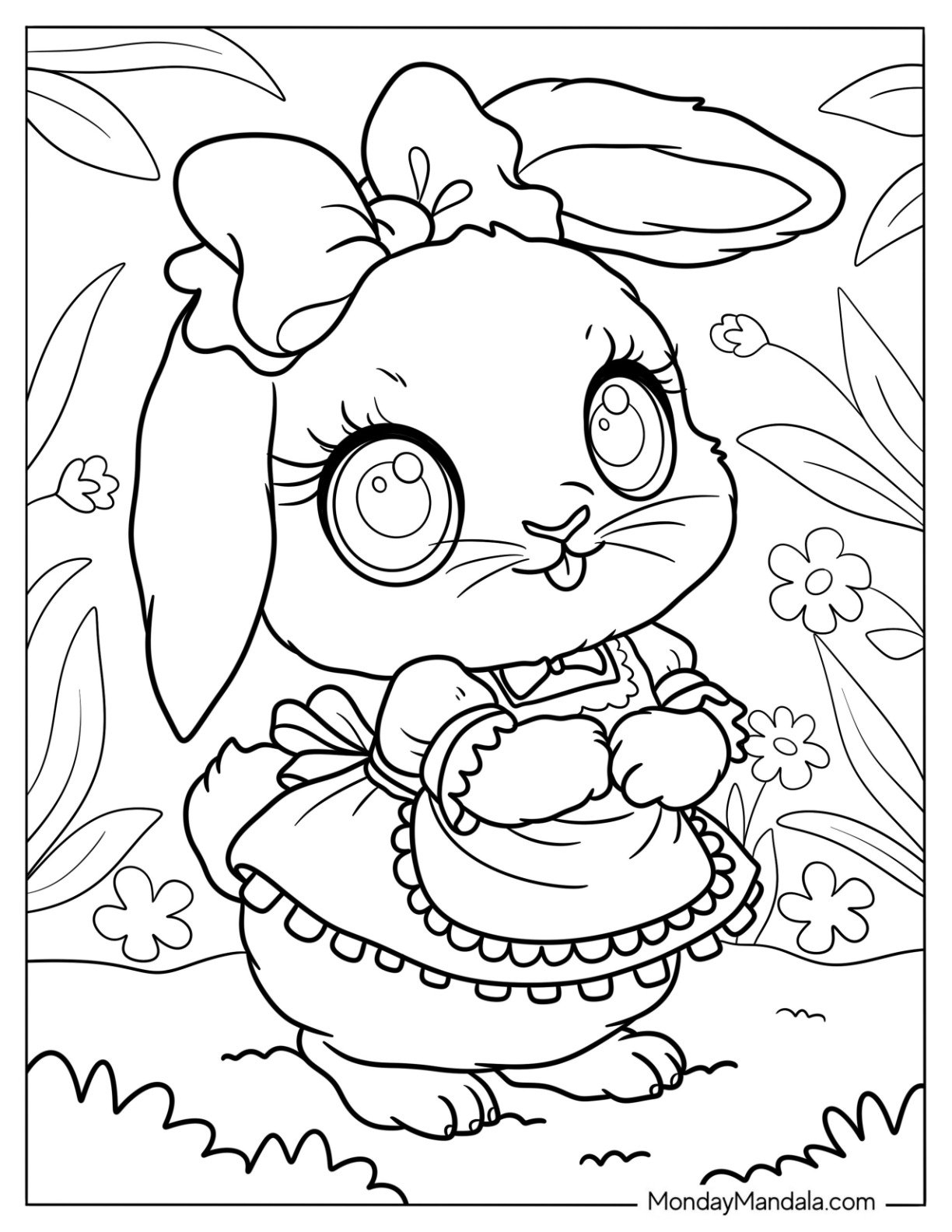 cute rabbit colouring pages cute rabbit colouring pages