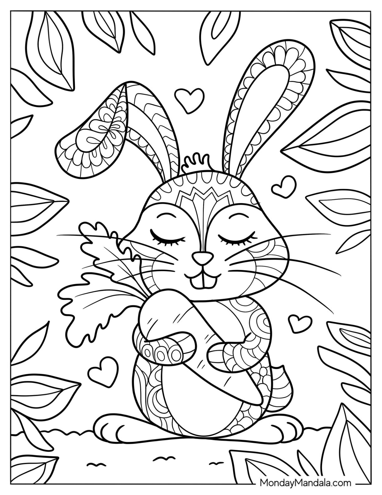 44 Rabbit Coloring Pages Free PDF Printables 