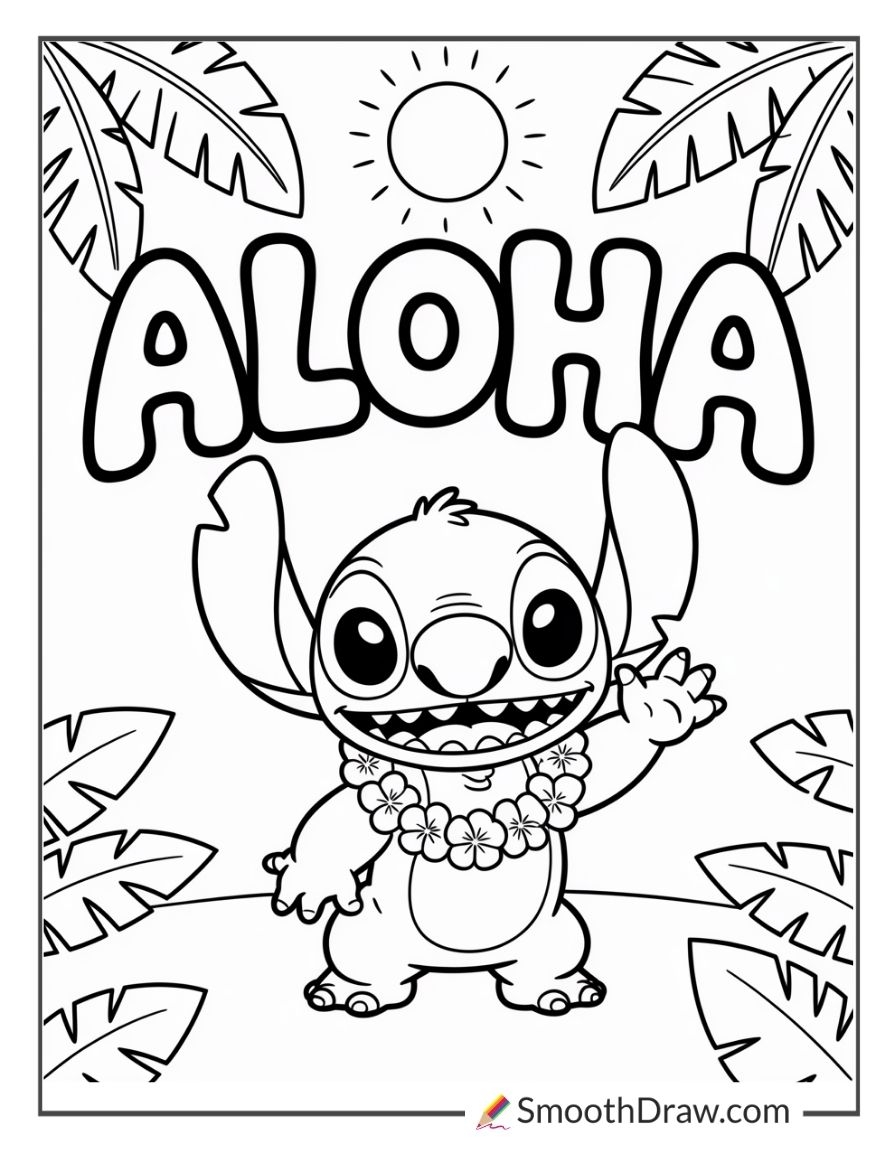 coloring pages of stitch