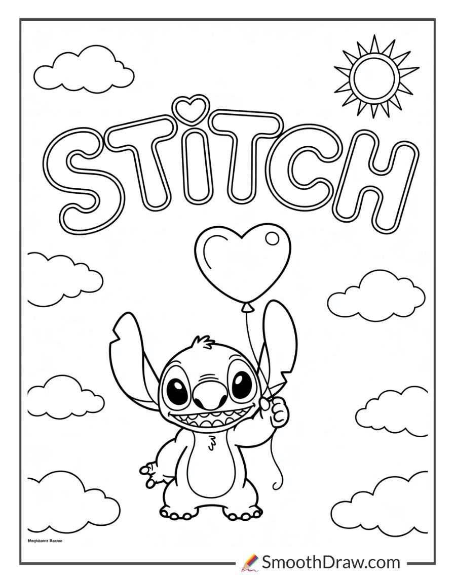 44 Stitch Coloring Pages Smooth Draw