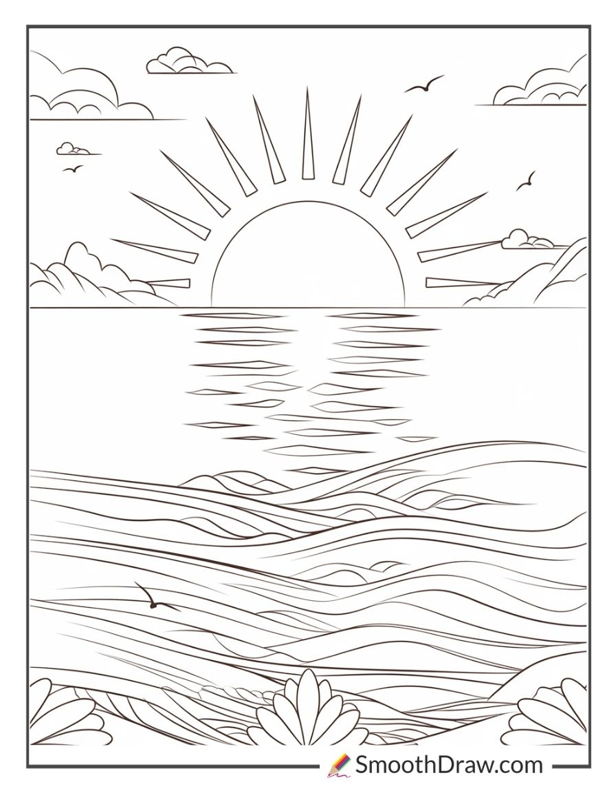 coloring pages of sunsets coloring pages of sunsets
