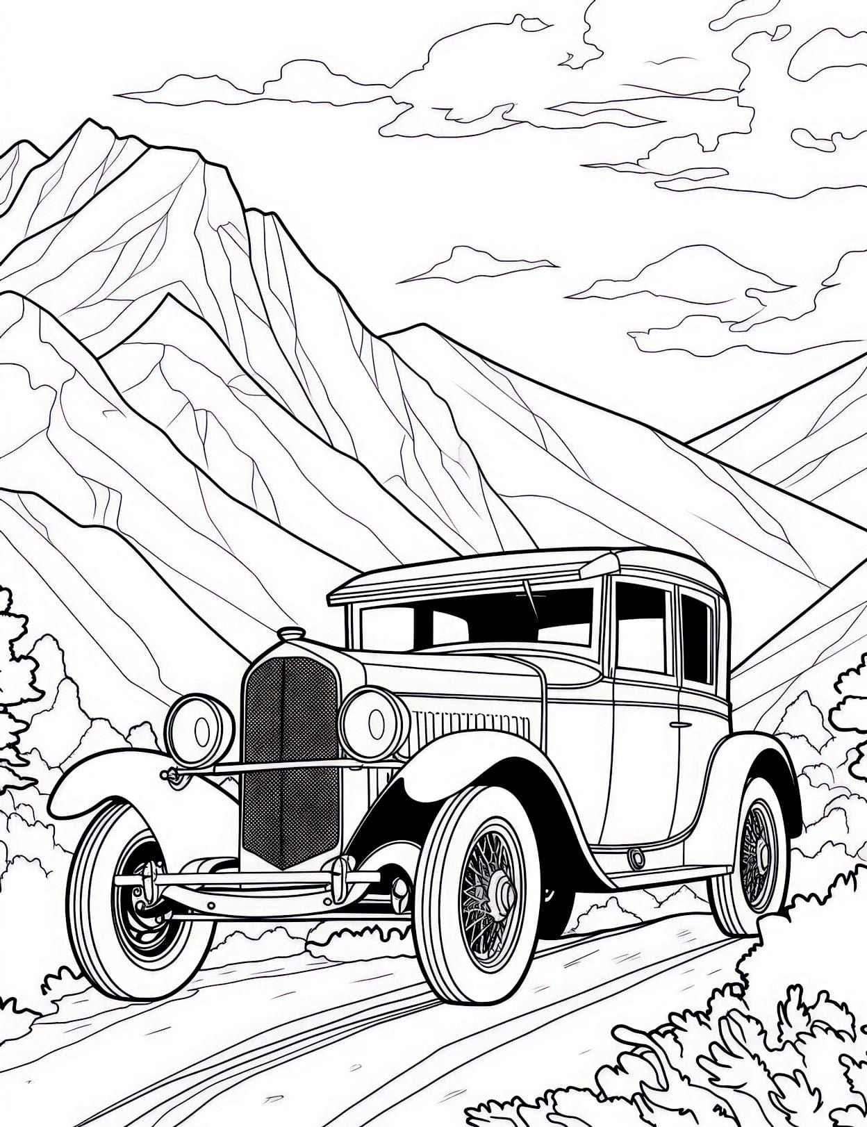 free printable car coloring pages