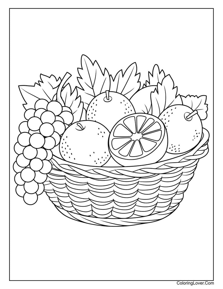 46 Fruit Coloring Pages Free Printables For All Ages  46 Fruit Coloring Pages Free Printables For All Ages