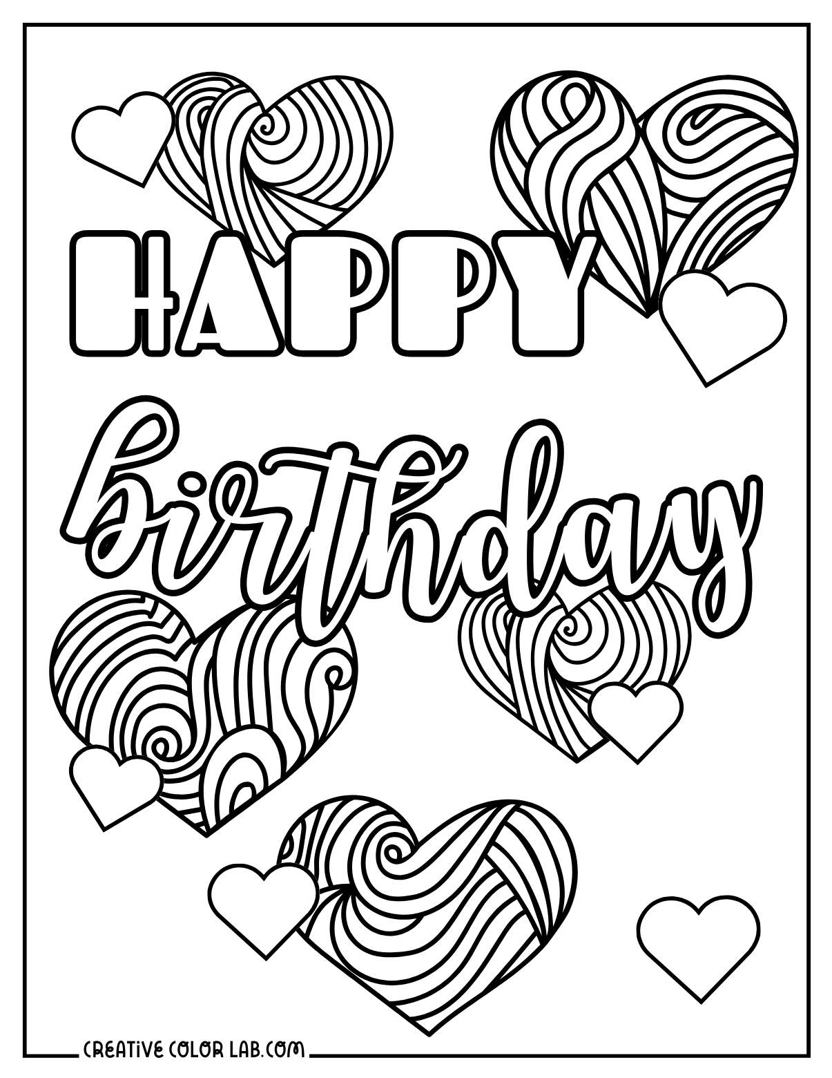 46 Happy Birthday Coloring Pages Free PDF Printables 46 Happy Birthday Coloring Pages Free PDF Printables