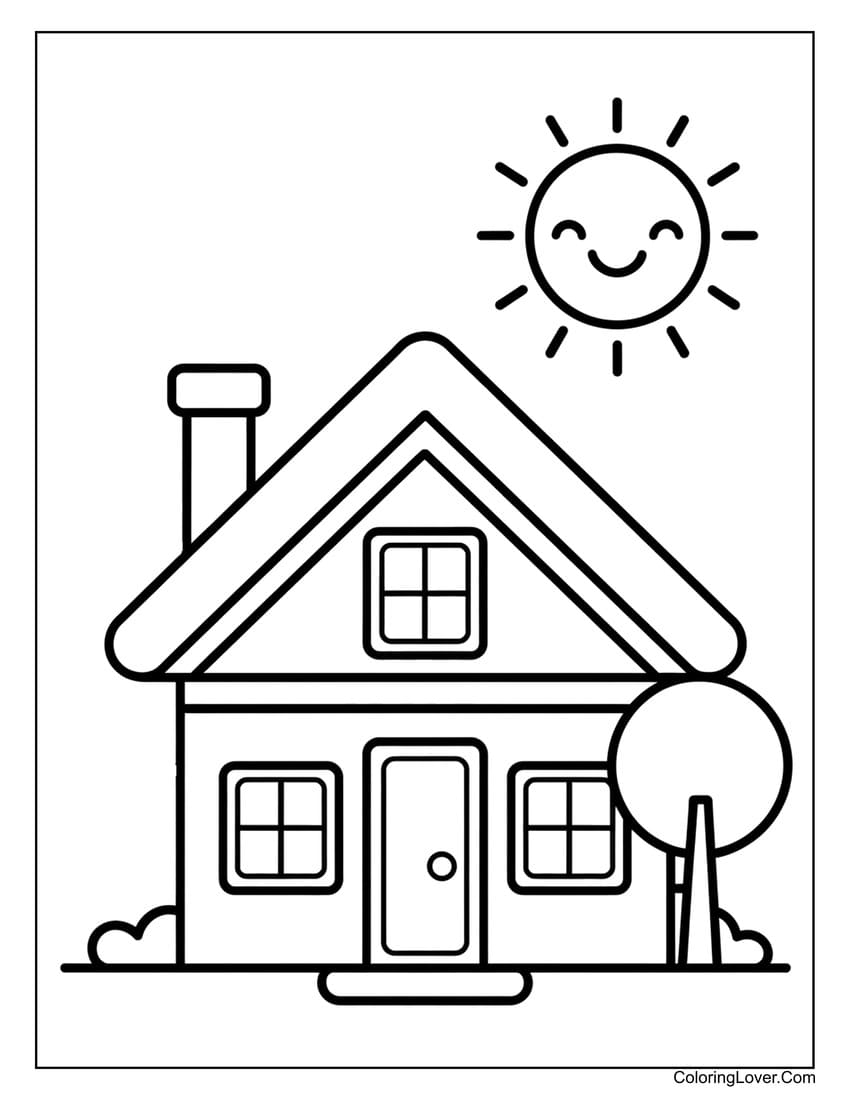 47 House Coloring Pages Free Printables For All Ages  47 House Coloring Pages Free Printables For All Ages