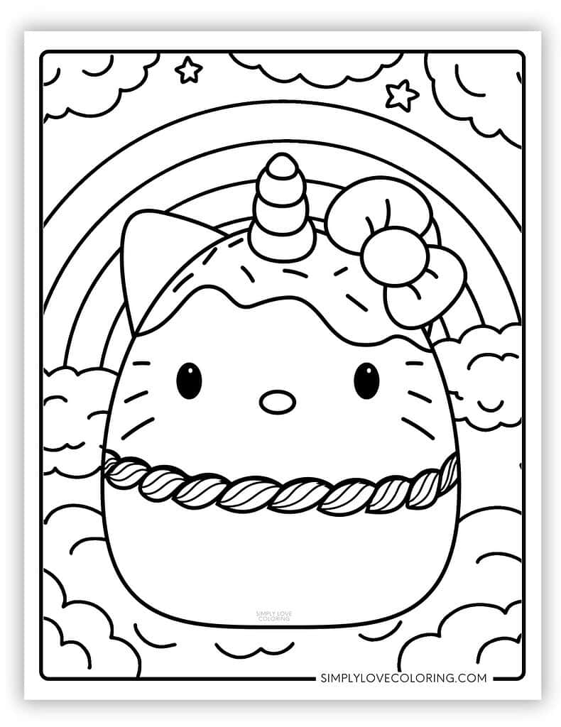 48 Squishmallow Sanrio Coloring Pages Free PDF Printables Simply Love Coloring