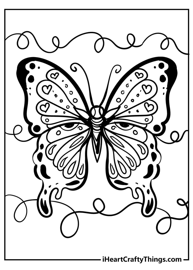 free printable coloring pages butterfly