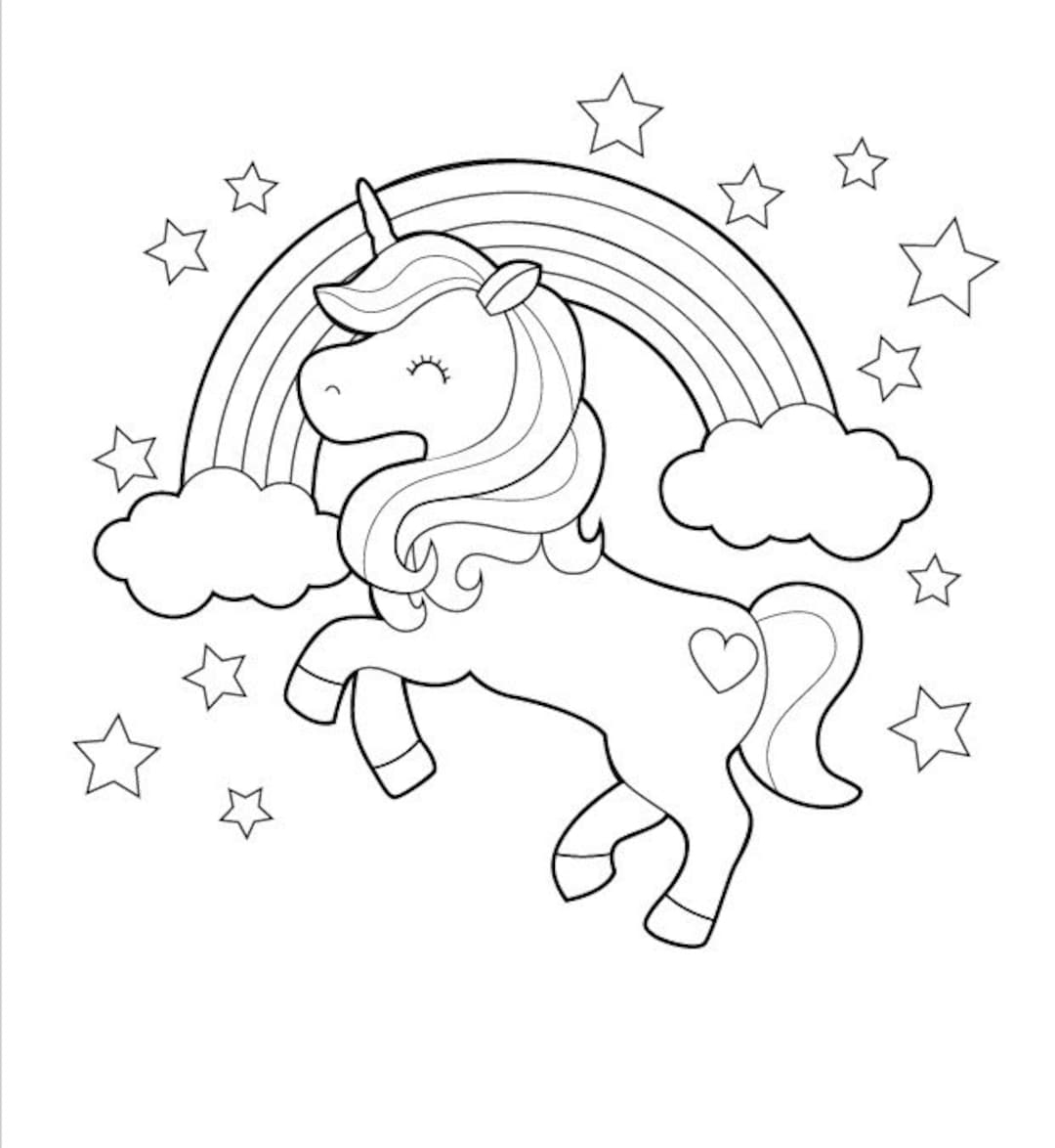 49 Unicorn Coloring Pages Etsy 49 Unicorn Coloring Pages Etsy