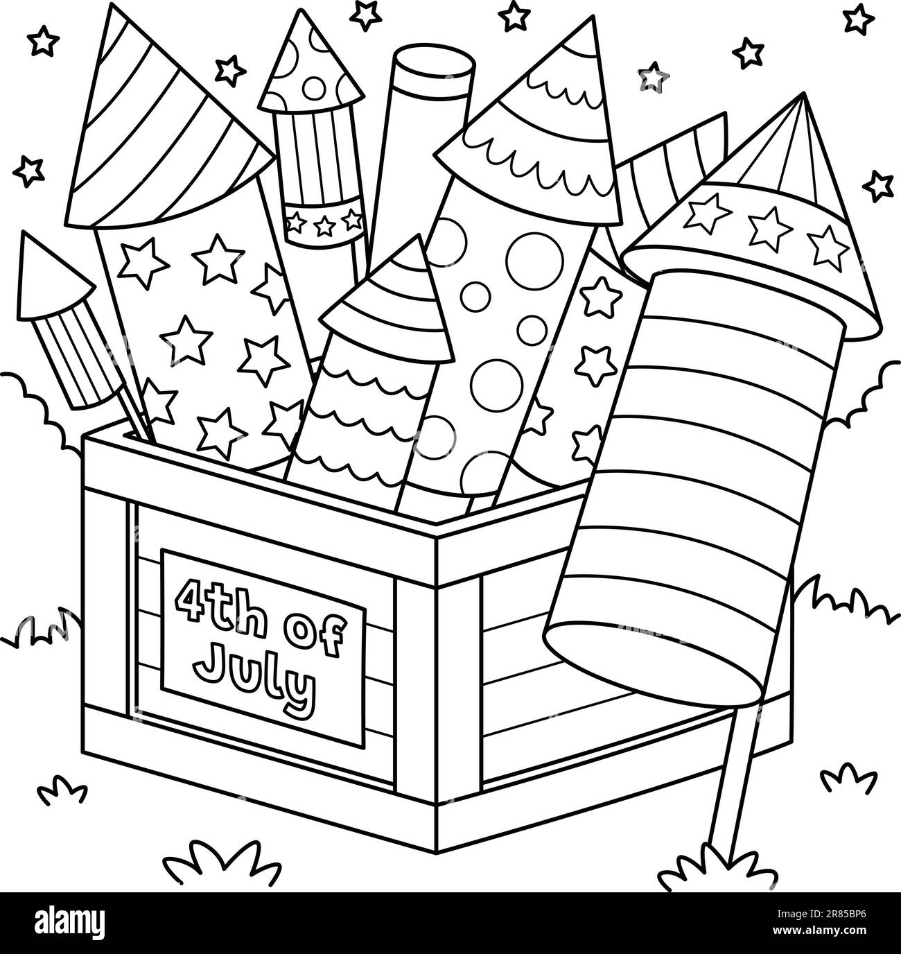 4th Of July Fireworks Coloring Page For Kids Stock Vector Image Art Alamy 4th Of July Fireworks Coloring Page For Kids Stock Vector Image Art Alamy