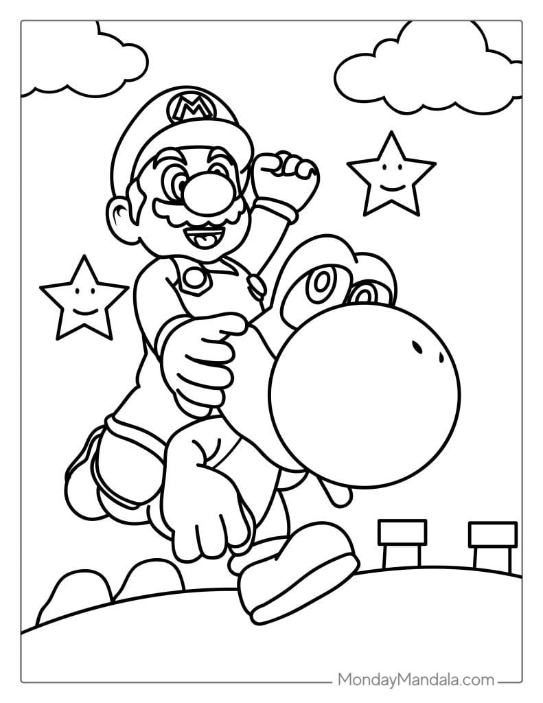 50 Mario Coloring Pages Free PDF Printables  50 Mario Coloring Pages Free PDF Printables