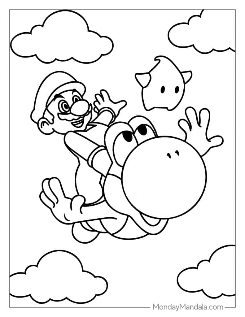 50 Mario Coloring Pages Free PDF Printables 