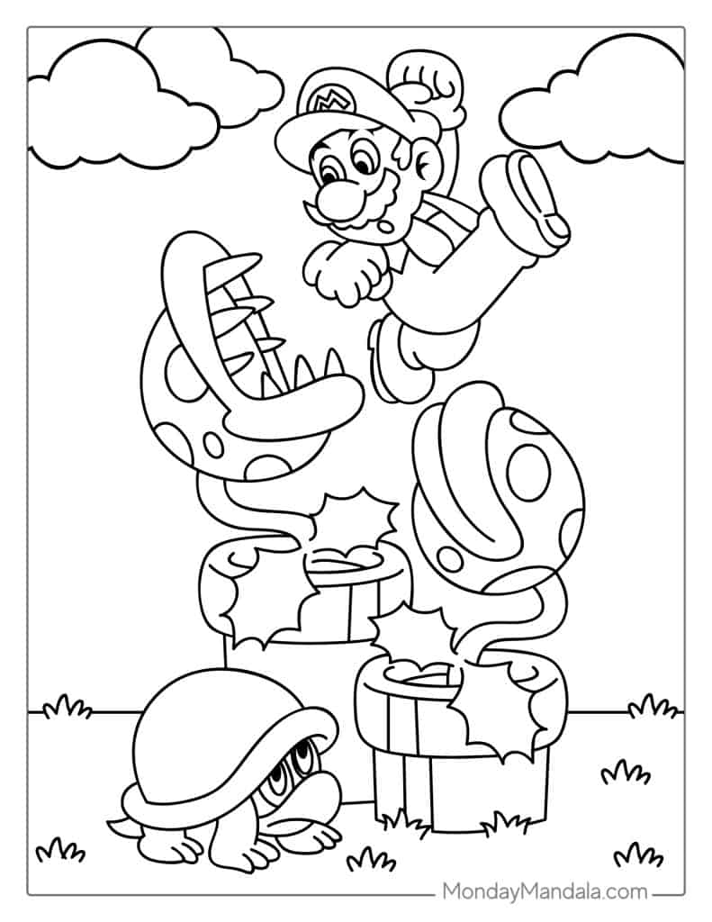 50 Mario Coloring Pages Free PDF Printables  50 Mario Coloring Pages Free PDF Printables