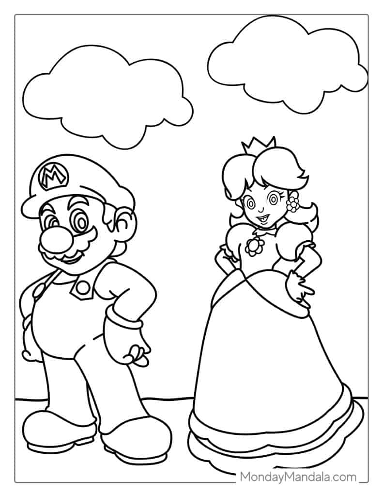 50 Mario Coloring Pages Free PDF Printables