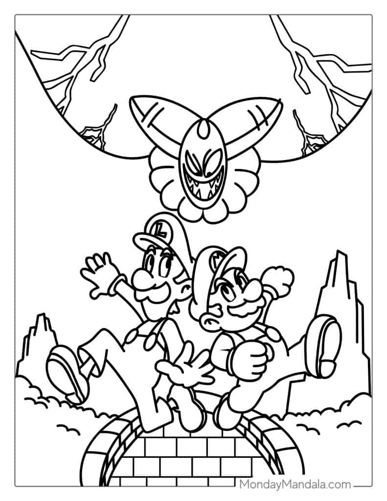 mario luigi coloring pages mario luigi coloring pages