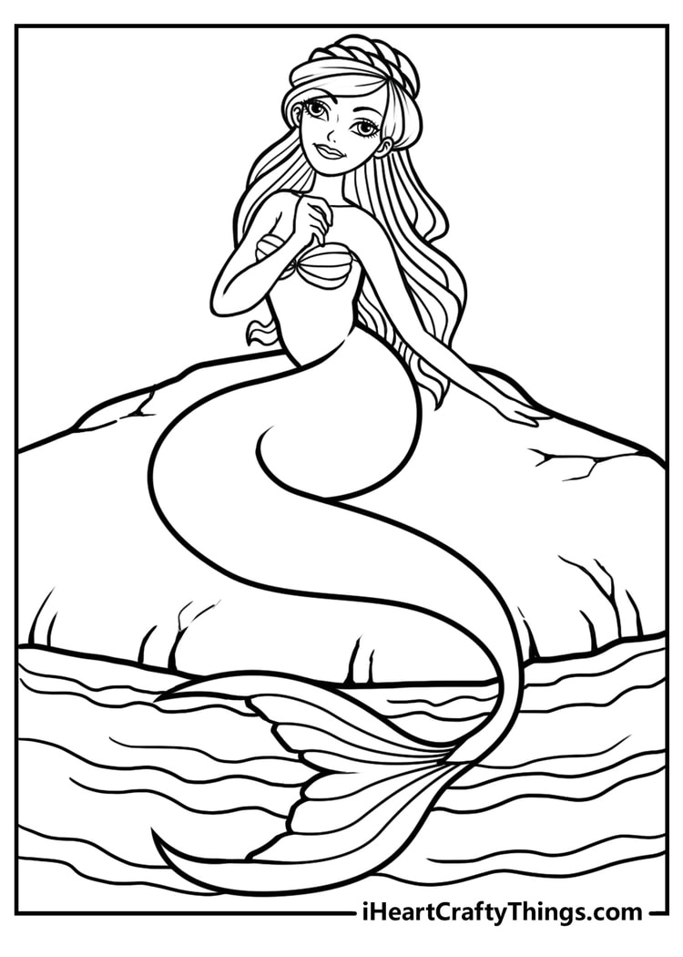 picture of a mermaid to color picture of a mermaid to color