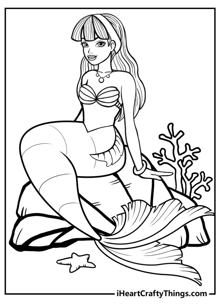 50 Mermaid Coloring Pages Free To Download PDF Printables  50 Mermaid Coloring Pages Free To Download PDF Printables