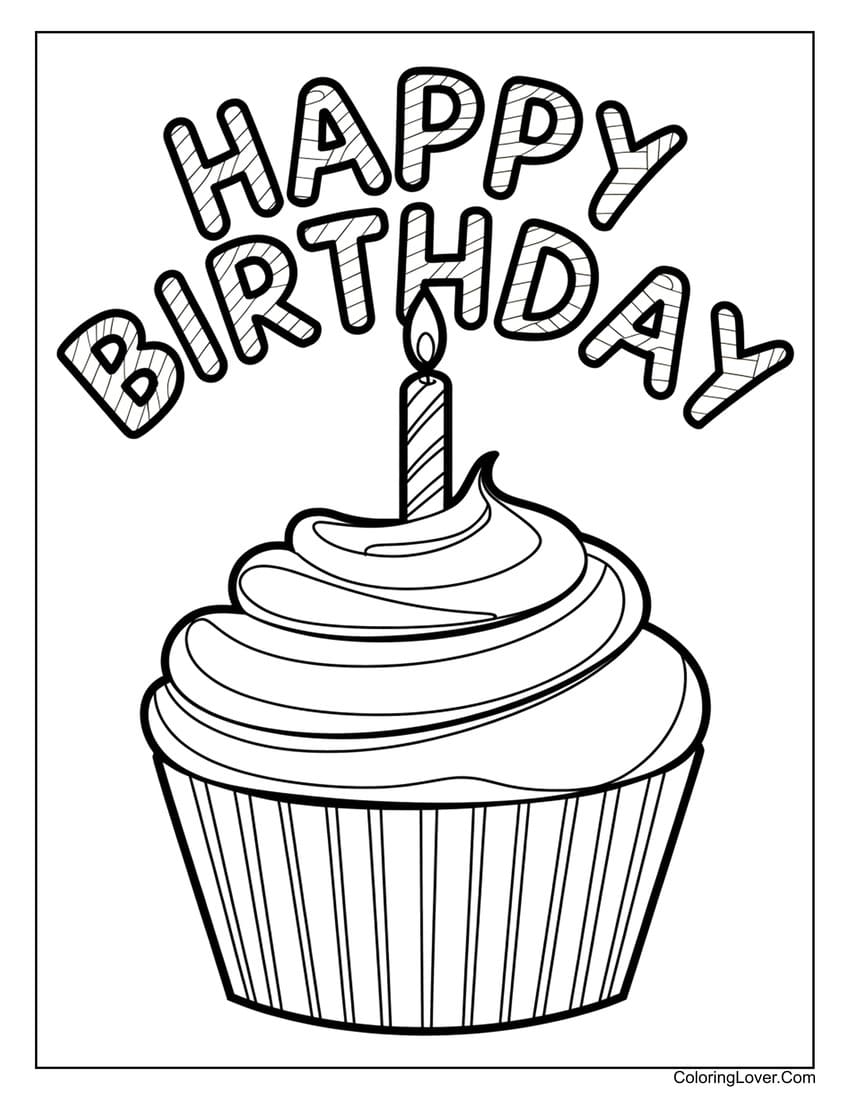 free birthday coloring pages free birthday coloring pages