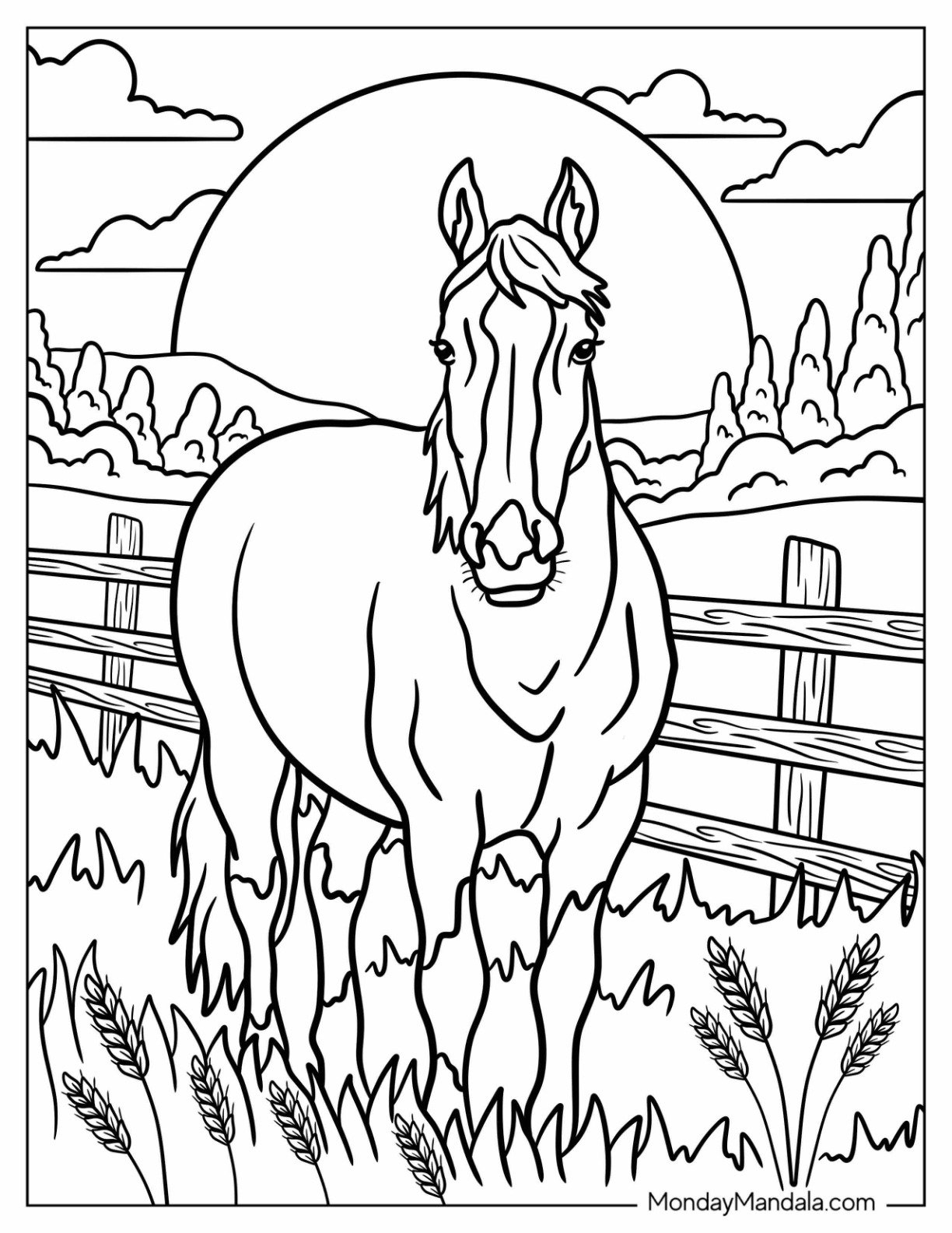 51 Horse Coloring Pages Free PDF Printables  51 Horse Coloring Pages Free PDF Printables