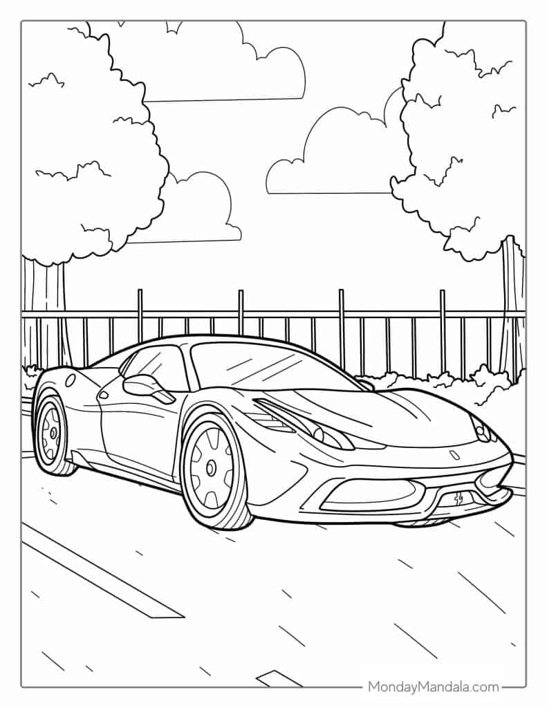 52 Car Coloring Pages Free PDF Printables  52 Car Coloring Pages Free PDF Printables