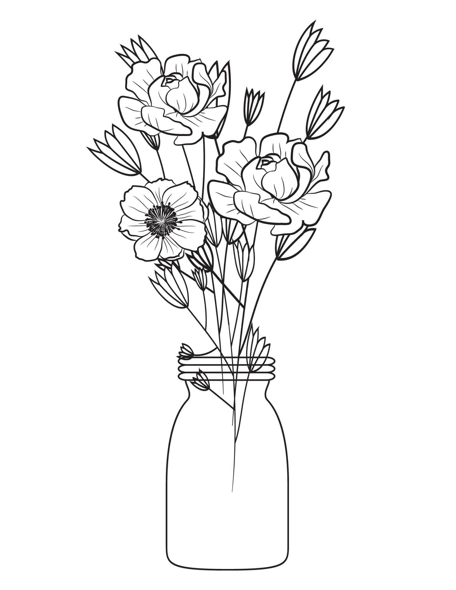 54 Stunning Flower Coloring Pages For Kids And Adults 54 Stunning Flower Coloring Pages For Kids And Adults