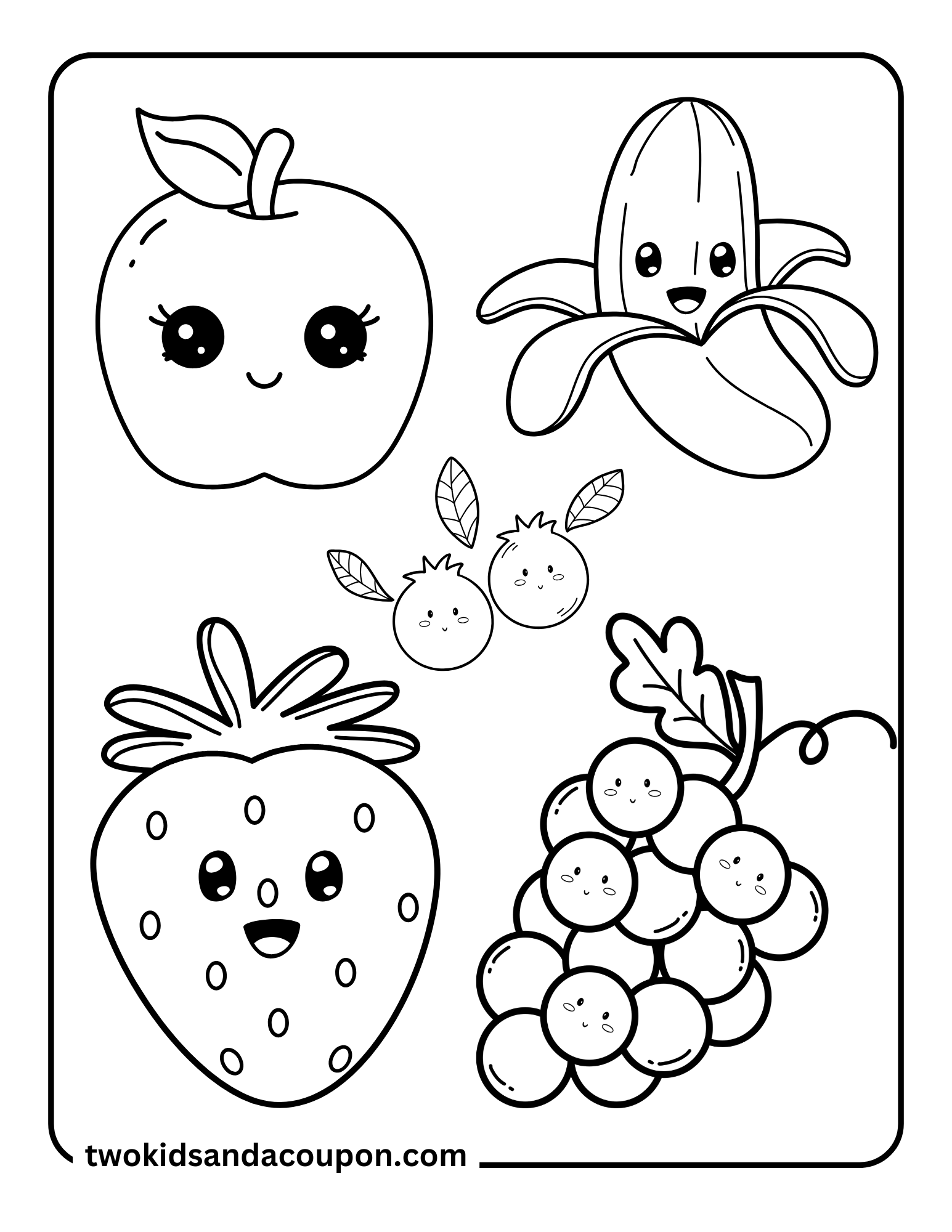 coloring pages with fruit coloring pages with fruit