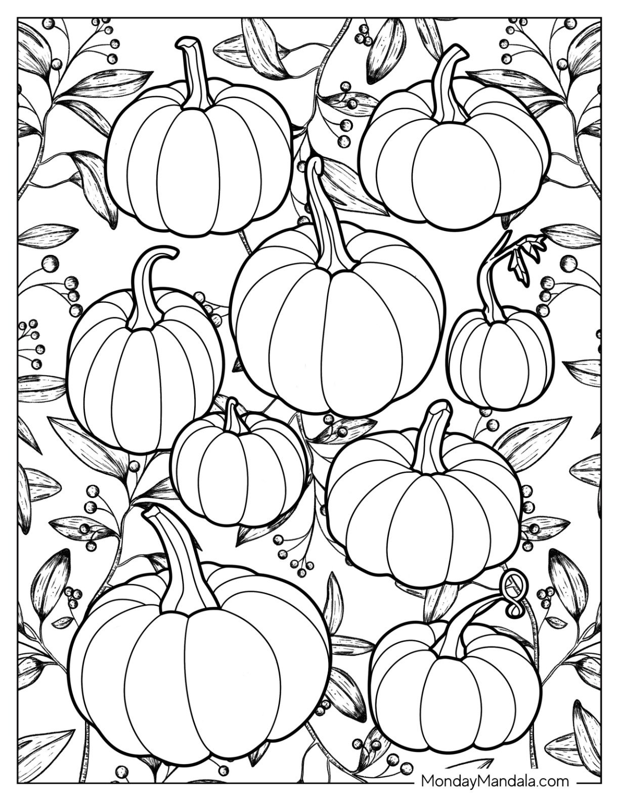 60 Pumpkin Coloring Pages Free PDF Printables  60 Pumpkin Coloring Pages Free PDF Printables