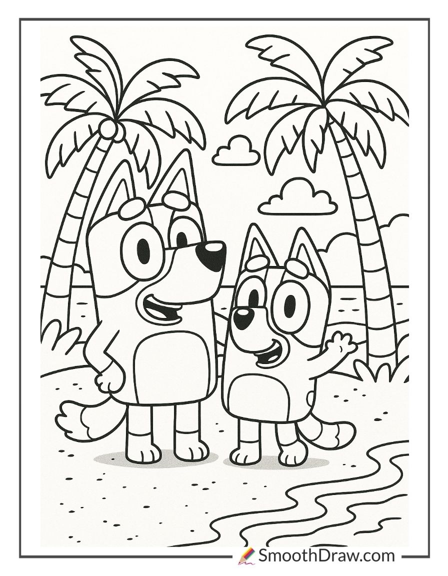printable bluey family colouring pages printable bluey family colouring pages