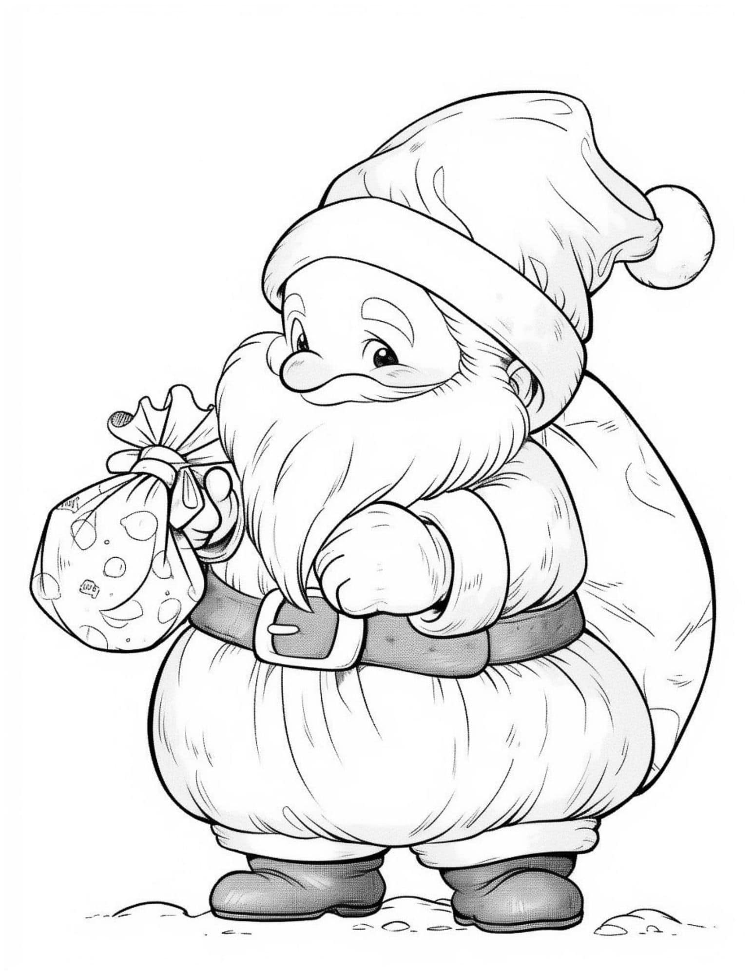 coloring pages of santa coloring pages of santa
