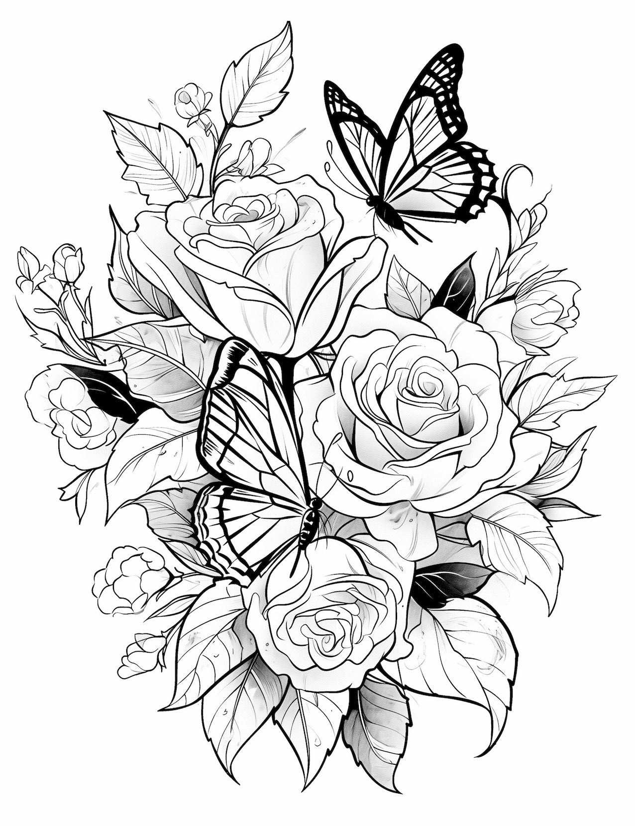 coloring pages roses printable