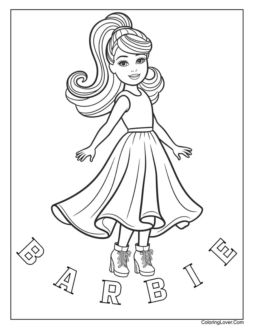 coloring pages of barbies coloring pages of barbies
