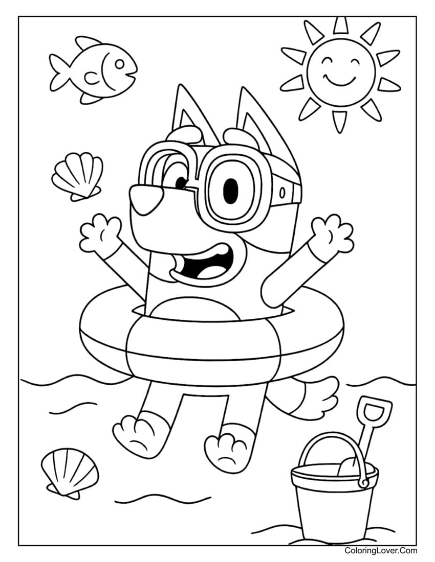 bluey coloring page printable bluey coloring page printable