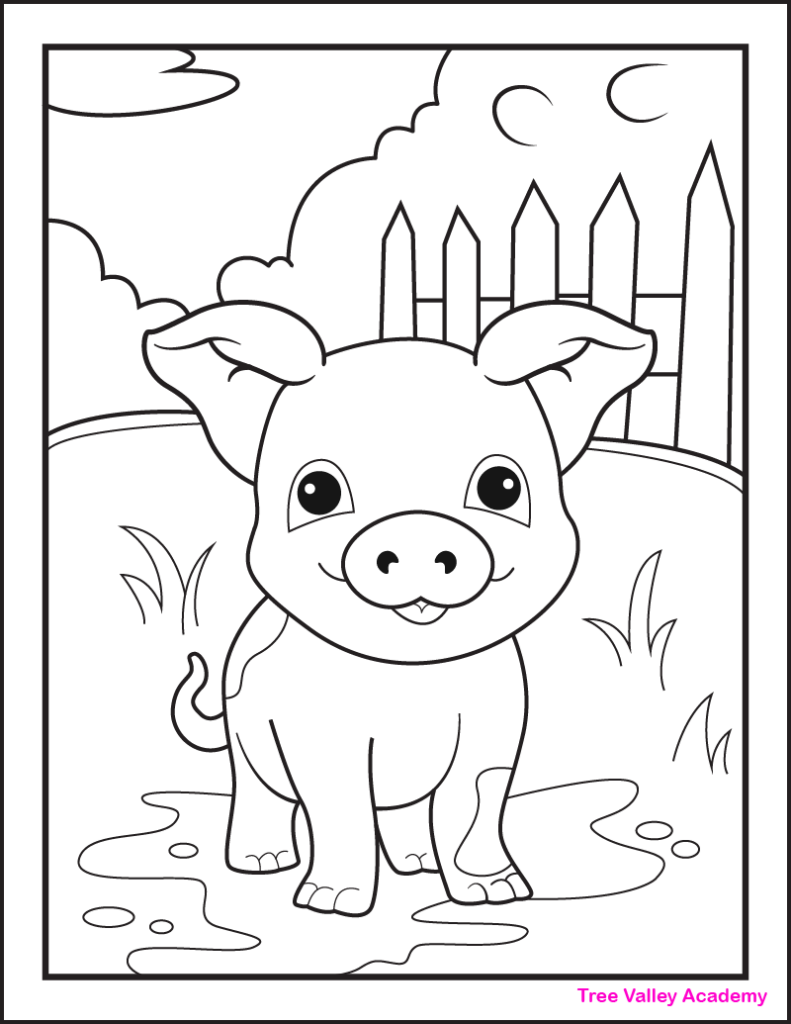 8 Farm Animal Coloring Pages Tree Valley Academy 8 Farm Animal Coloring Pages Tree Valley Academy