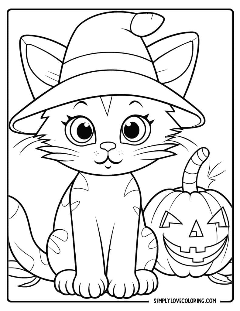 coloring pages halloween cat coloring pages halloween cat
