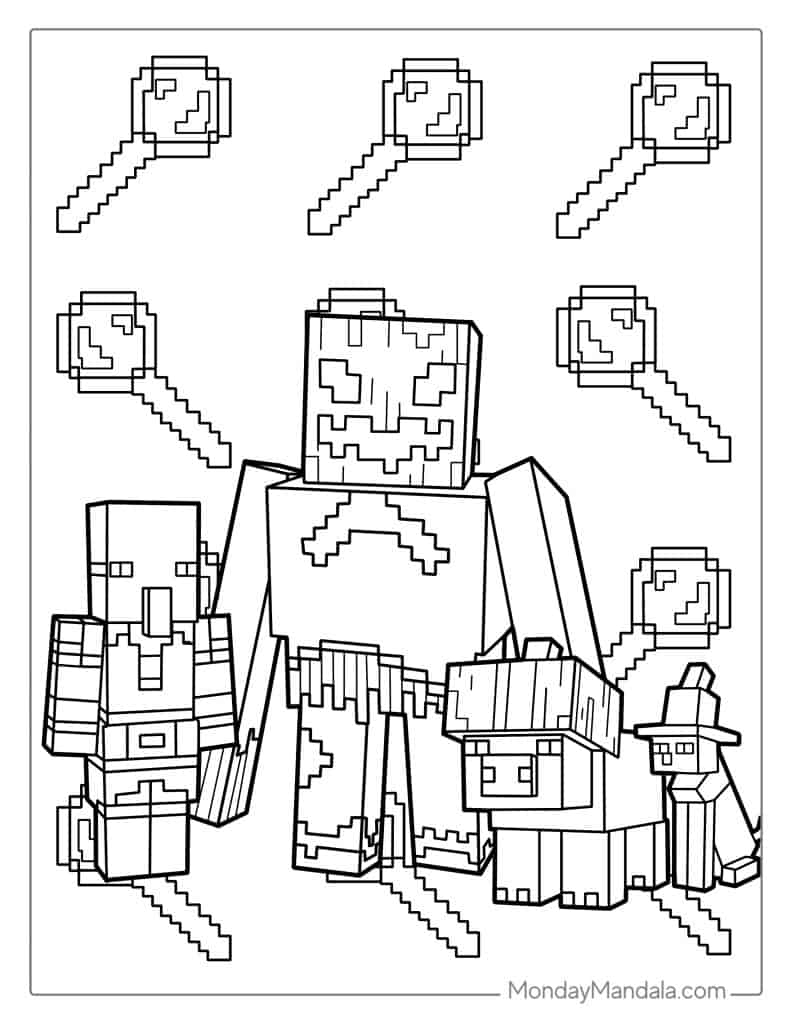 88 Minecraft Coloring Pages Free PDF Printables