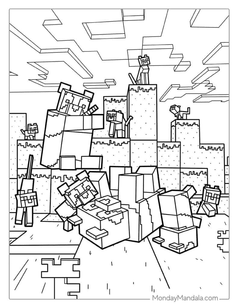 88 Minecraft Coloring Pages Free PDF Printables