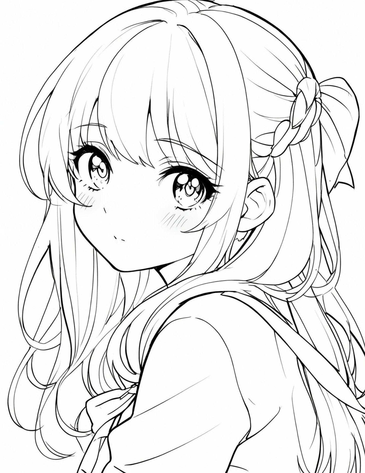 anime coloring pages easy anime coloring pages easy