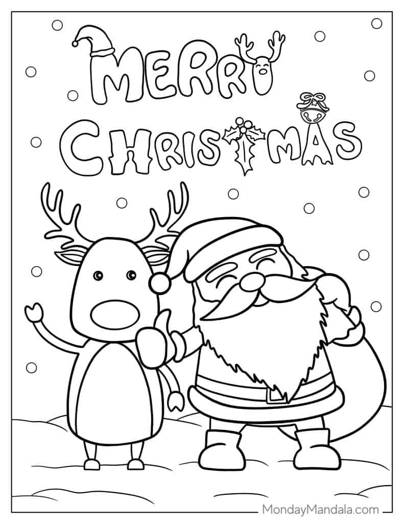 94 Santa Coloring Pages Free PDF Printables