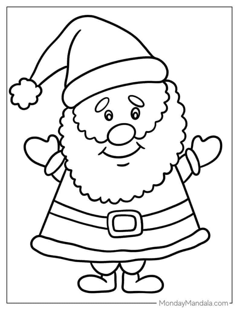 94 Santa Coloring Pages Free PDF Printables