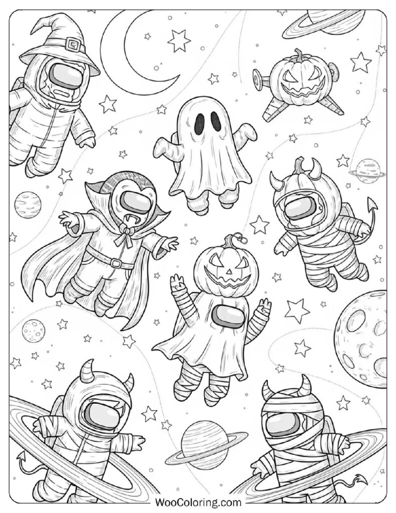 98 Halloween Coloring Pages Free PDF To Print Woo Coloring