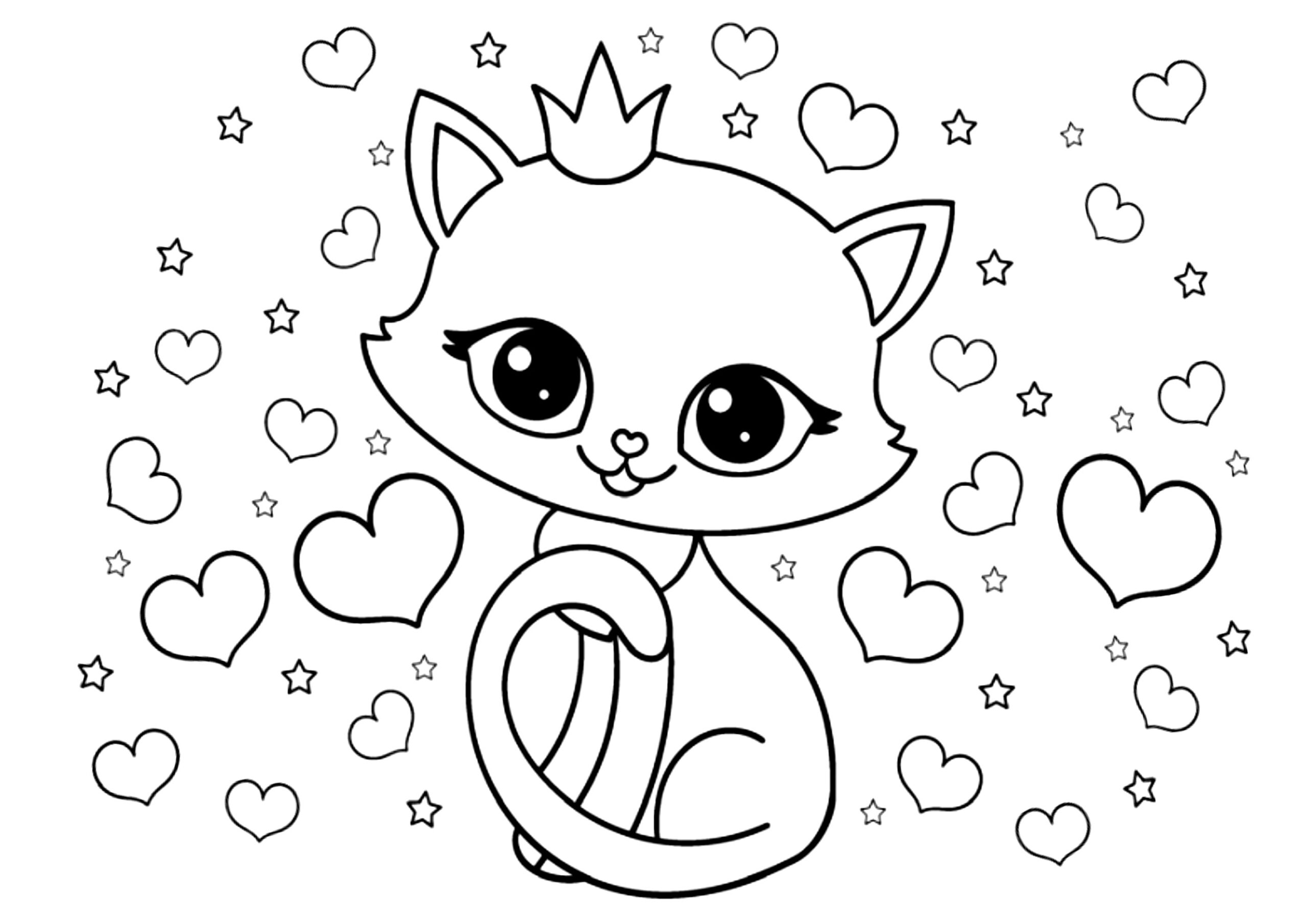 cute cat pictures to color cute cat pictures to color